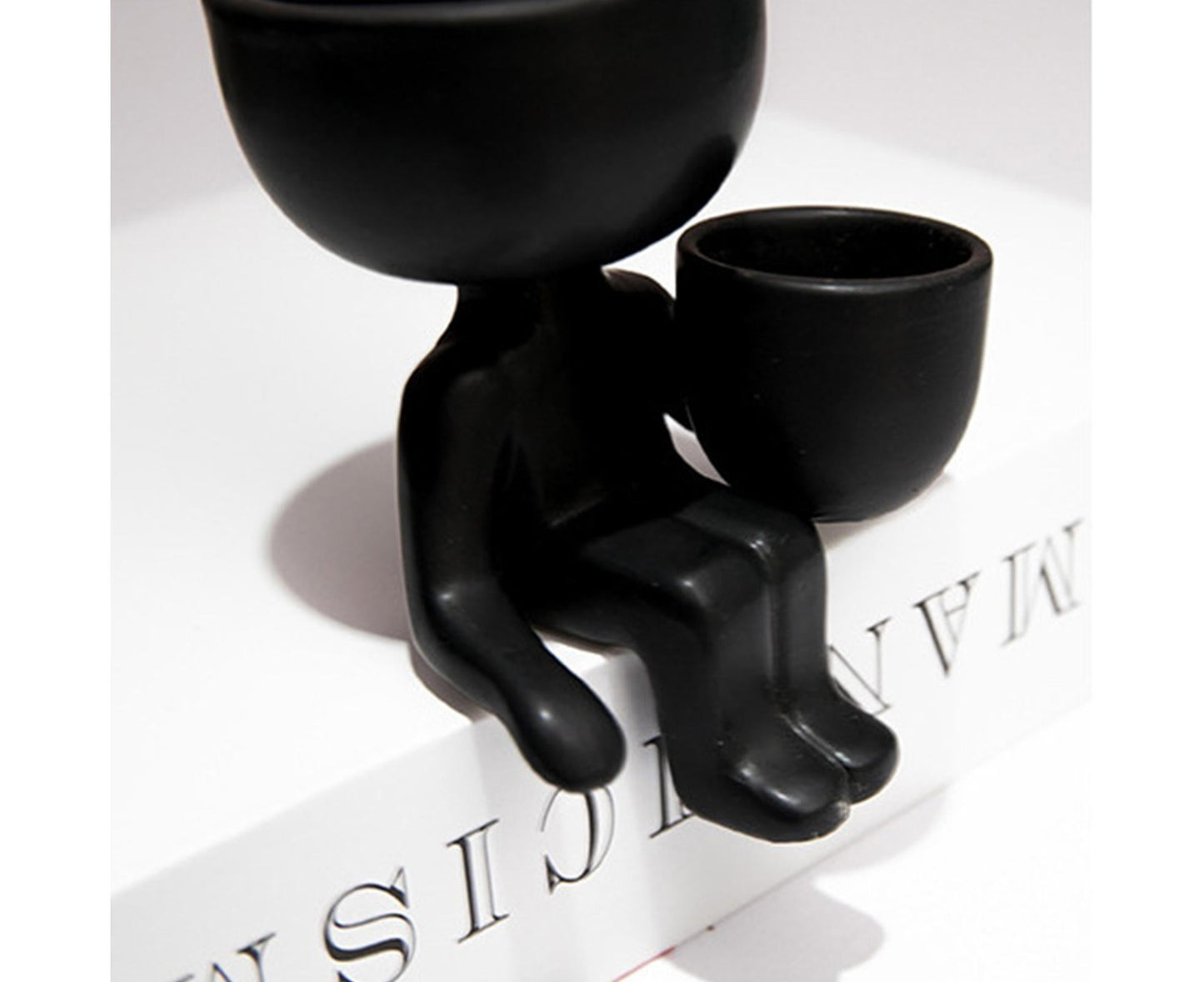 Glazed Flower Vase Simple Shatterproof Humanoid Design Flower Container Gardening Tools- 4 V1263-JX-601