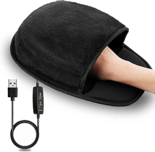 USB Electric Heated Mouse Pad Hand Warmer - Reusable, 3 Temperatures V1263-JX-6010