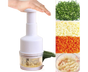 Garlic Grater Manual Multifunctional Stainless Steel Garlic Onion Food Chopper for Kitchen-White V1263-JX-602