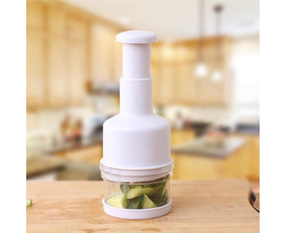 Garlic Grater Manual Multifunctional Stainless Steel Garlic Onion Food Chopper for Kitchen-White V1263-JX-602