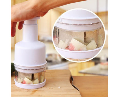 Garlic Grater Manual Multifunctional Stainless Steel Garlic Onion Food Chopper for Kitchen-White V1263-JX-602