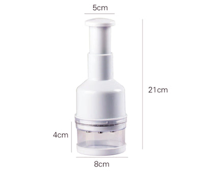 Garlic Grater Manual Multifunctional Stainless Steel Garlic Onion Food Chopper for Kitchen-White V1263-JX-602
