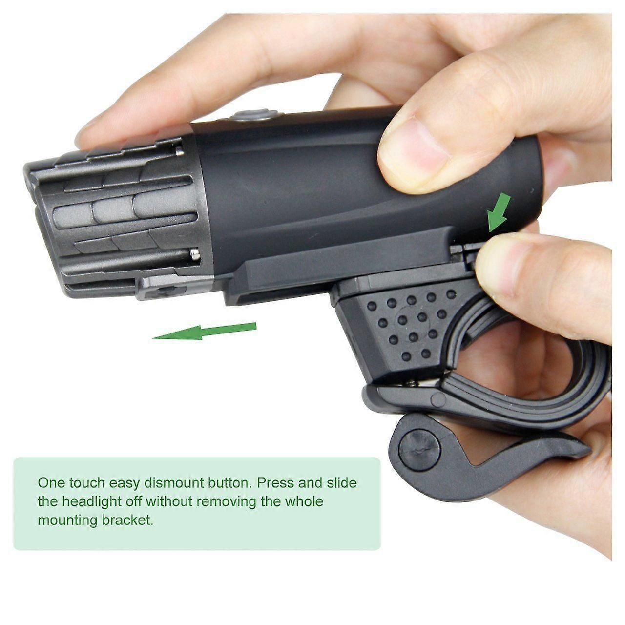 USB Rechargeable Front & Rear Bike Lights - Waterproof, 4 Lighting Modes V1263-JX-6020