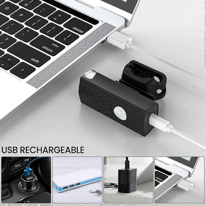 USB Rechargeable LED Bike Front Light - Waterproof, 5 Modes, for All Bikes V1263-JX-6021