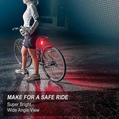 USB Rechargeable Bike Light Set - LED Front & Tail Light V1263-JX-6023