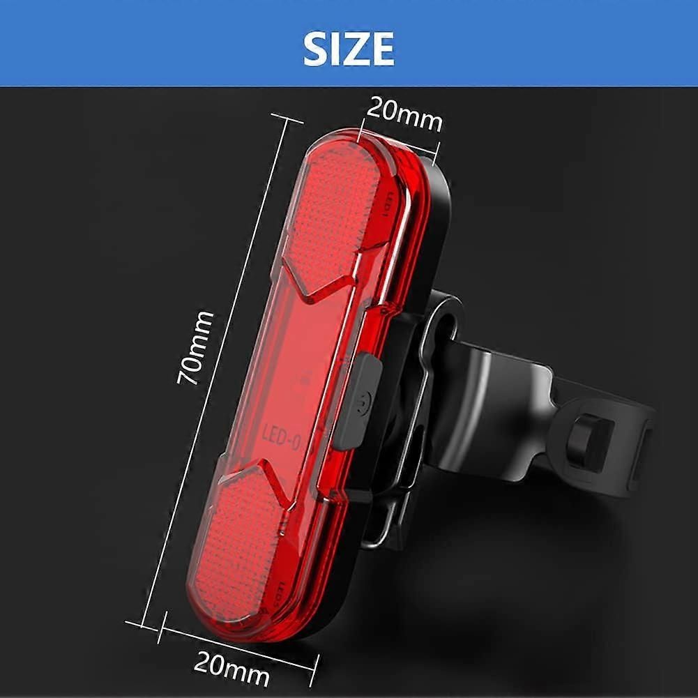 LED Rear Bike Tail Light - USB Rechargeable, 4 Modes, for MTB/Dog/Backpack V1263-JX-6024
