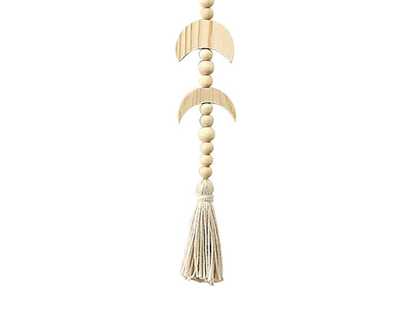 Wall Pendant Decorative Nordic Style Moon Sun Design Handmade Wall Hanging Decor for Dorm-Beige V1263-JX-603