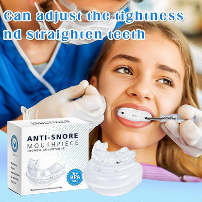 Adjustable Anti-Snoring Mouthpiece - Reduces Snoring, Food-Grade Silicone V1263-JX-6033