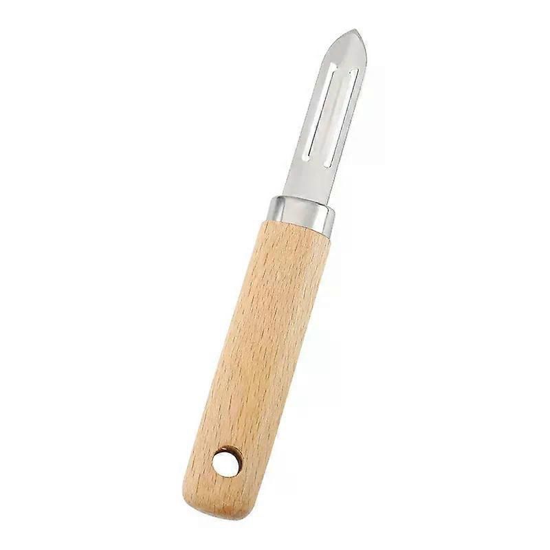 Stainless Steel Peeler with Wooden Handle - for Fruit & Vegetable (Tomato/Pear/Apple/Potato) V1263-JX-6035