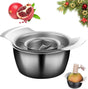 Pomegranate Peeler & Seeder Tool - Stainless Steel, with Bowl and Wooden Hammer V1263-JX-6039