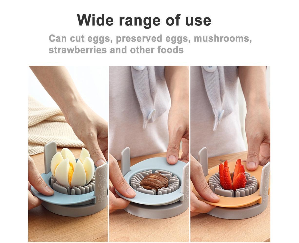 3 In 1 Stainless Steel Cutting Wires Hard Boiled Egg Slicer Cutter Kitchen Tool-Red Green Orange V1263-JX-604