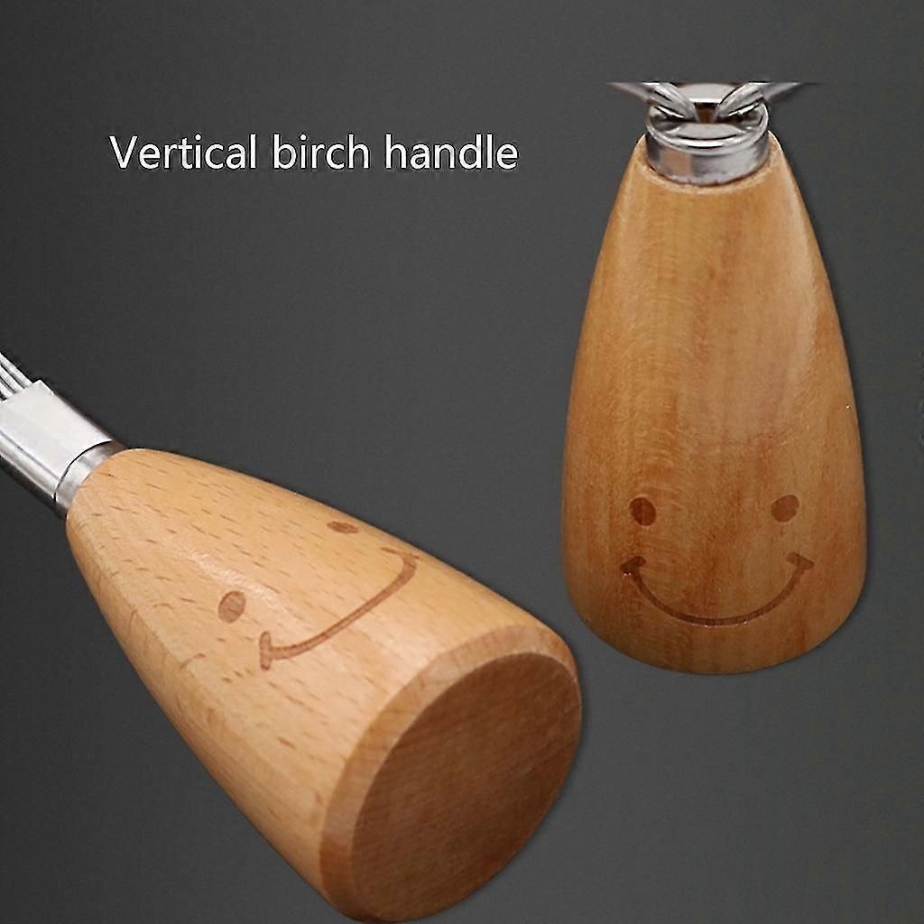 7-Piece Kitchen Tool Set - Vertical Wooden Handle: Grater, Whisk, Peeler, Spatula & More V1263-JX-6044