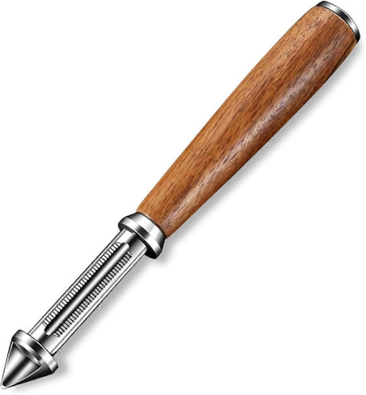 Universal Fruit & Vegetable Peeler - Extra Sharp Toothed Double Edge, Wooden Handle V1263-JX-6045