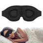 2pcs 3D Silk Sleep Mask - Black, Adjustable, Memory Foam V1263-JX-6055