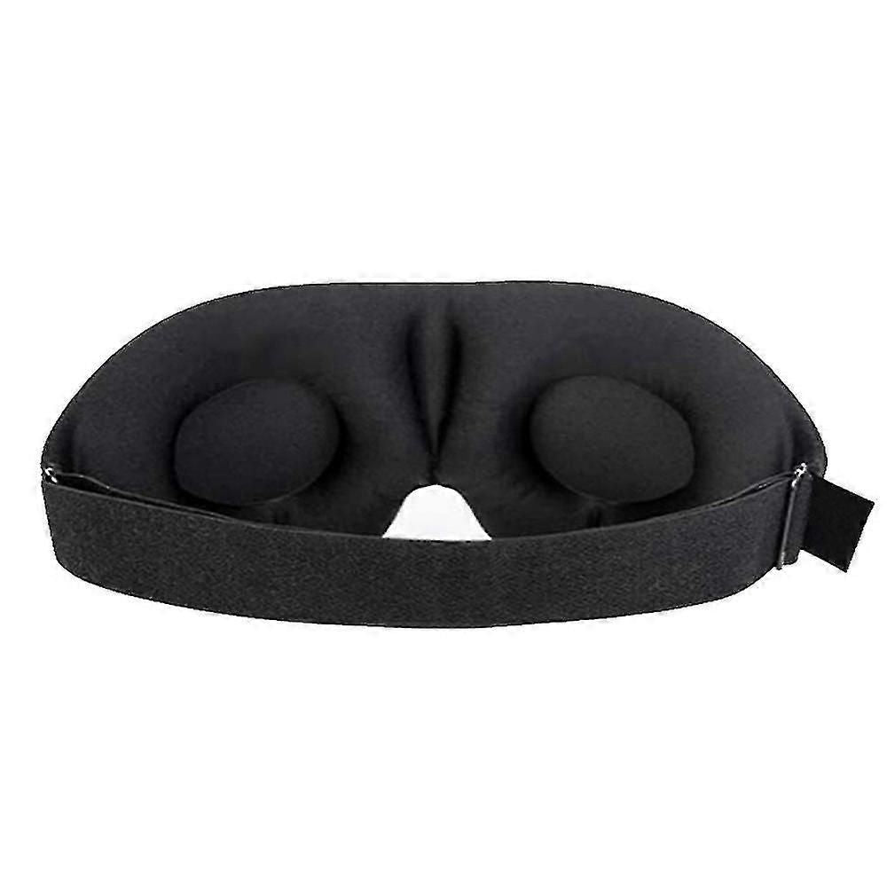 2pcs 3D Silk Sleep Mask - Black, Adjustable, Memory Foam V1263-JX-6055