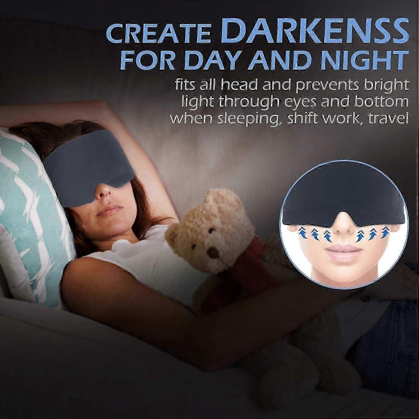 Modal Blackout Sleeping Mask - Super Soft, Adjustable Strap, for Men & Women V1263-JX-6056