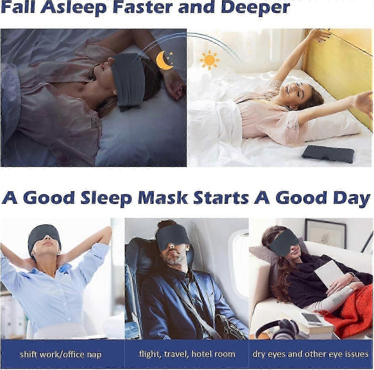 Modal Blackout Sleeping Mask - Super Soft, Adjustable Strap, for Men & Women V1263-JX-6056