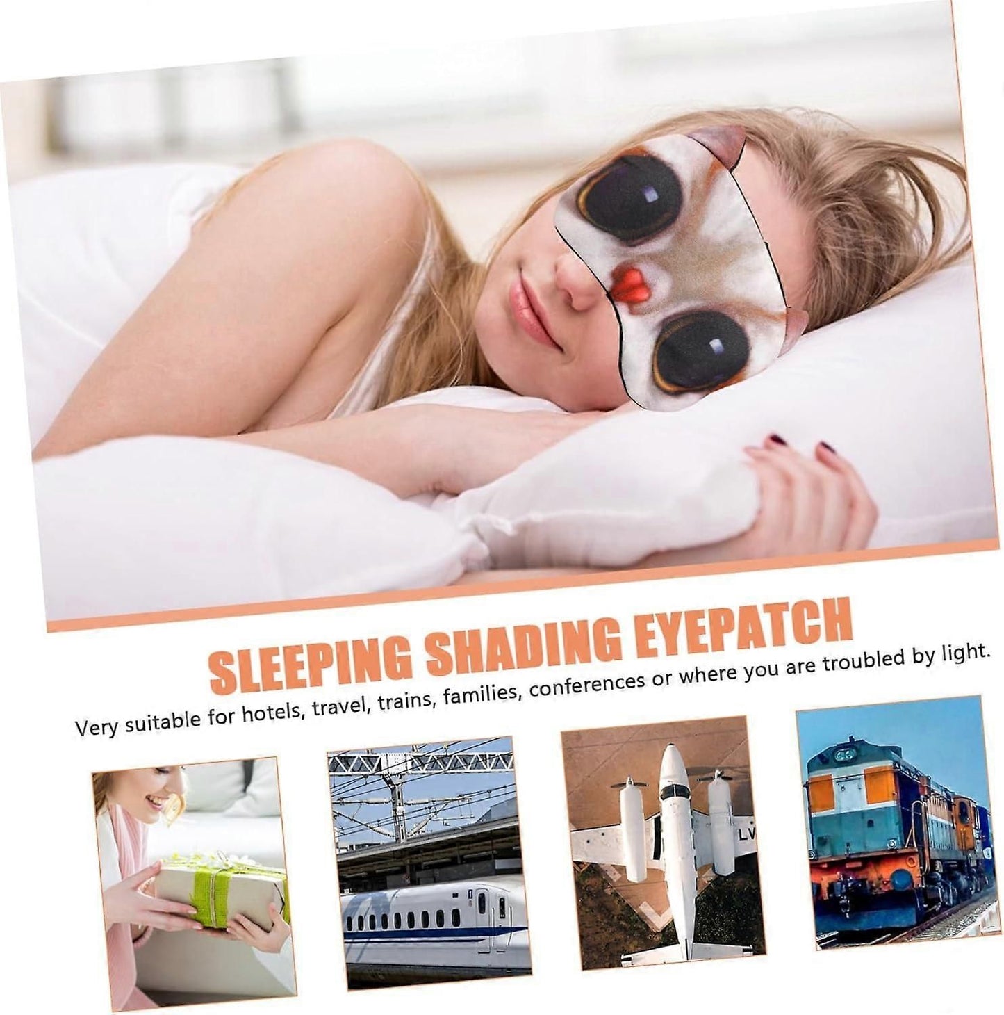 3D Cartoon Animal Sleep Mask - Creative Eye Mask for Sleeping V1263-JX-6057