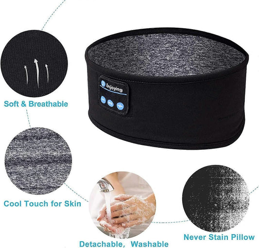 Bluetooth 5.0 Sleep Mask - Wireless Headphones, Blackout, Soft Fabric V1263-JX-6059