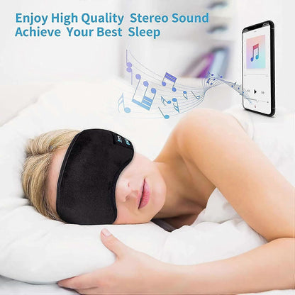 Bluetooth 5.0 Sleep Mask - Wireless Headphones, Blackout, Soft Fabric V1263-JX-6059