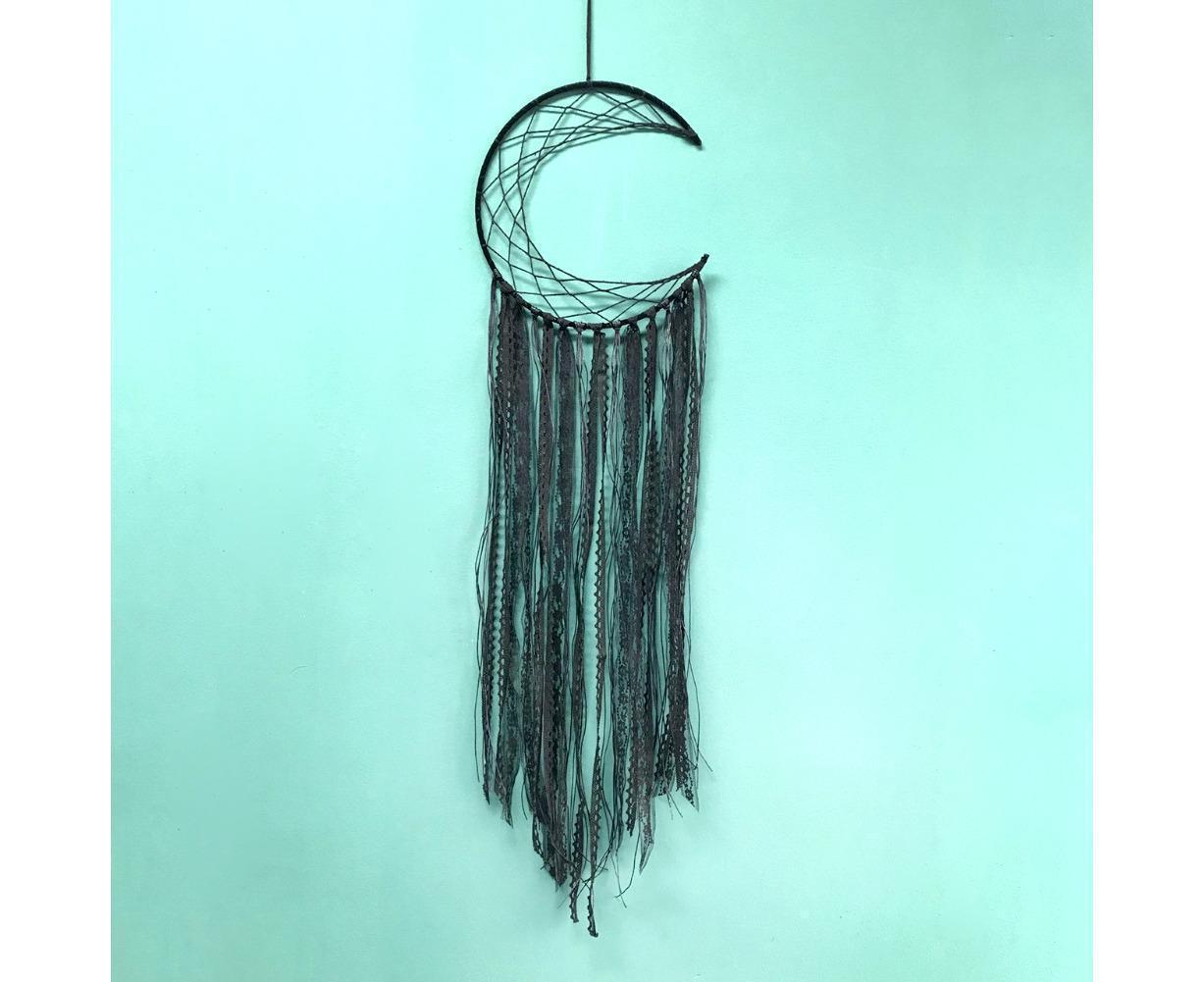 Hollow Round Moon Shape Tassel Dream Catcher Hanging Pendant Home Bedroom Decor- B V1263-JX-606