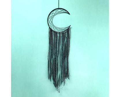 Hollow Round Moon Shape Tassel Dream Catcher Hanging Pendant Home Bedroom Decor- B V1263-JX-606