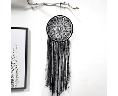 Hollow Round Moon Shape Tassel Dream Catcher Hanging Pendant Home Bedroom Decor- B V1263-JX-606