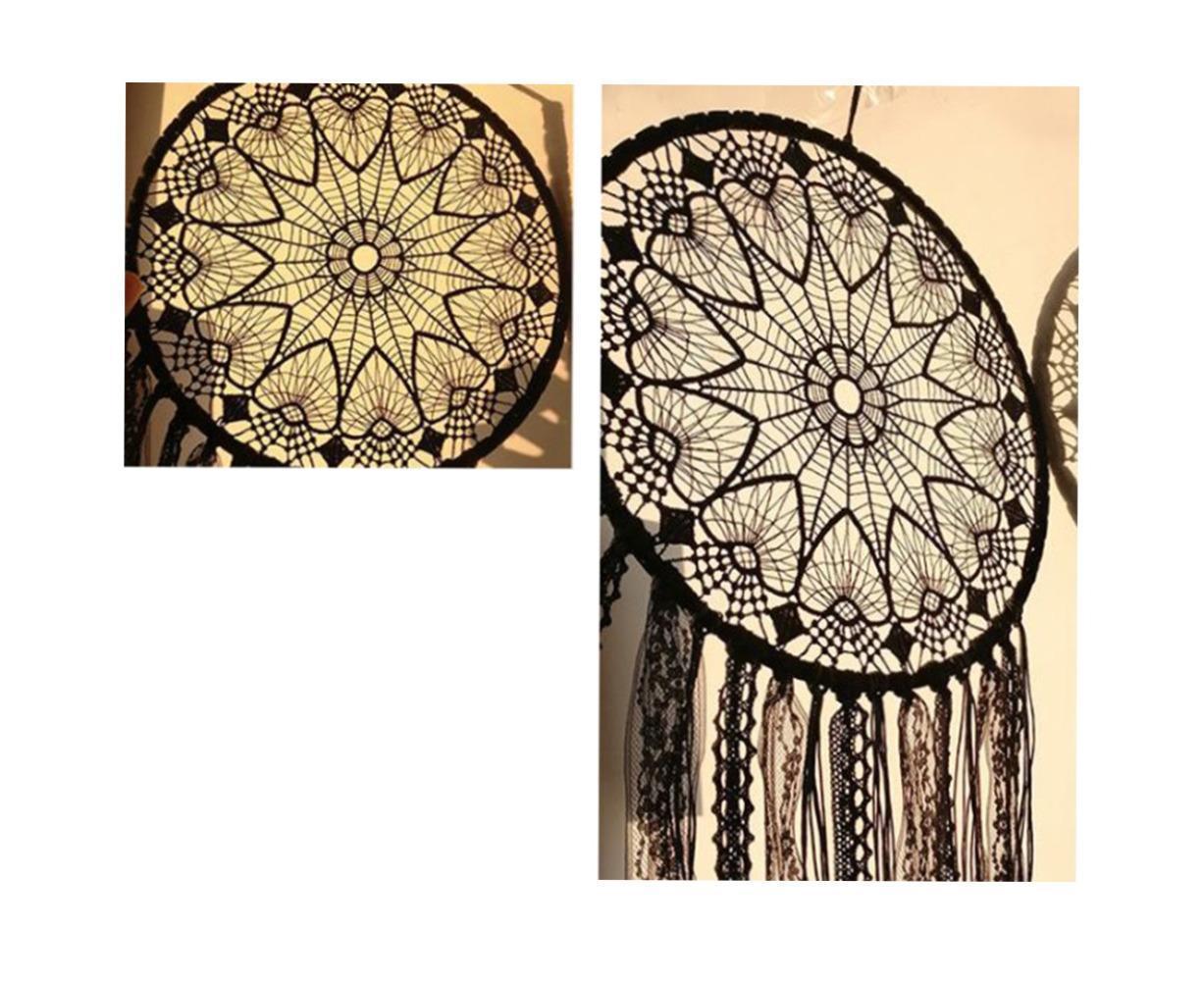 Hollow Round Moon Shape Tassel Dream Catcher Hanging Pendant Home Bedroom Decor- B V1263-JX-606