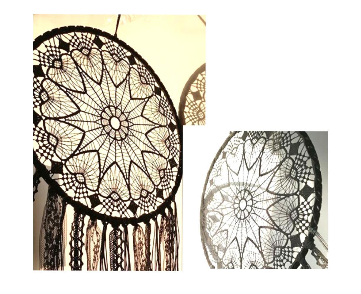 Hollow Round Moon Shape Tassel Dream Catcher Hanging Pendant Home Bedroom Decor- B V1263-JX-606