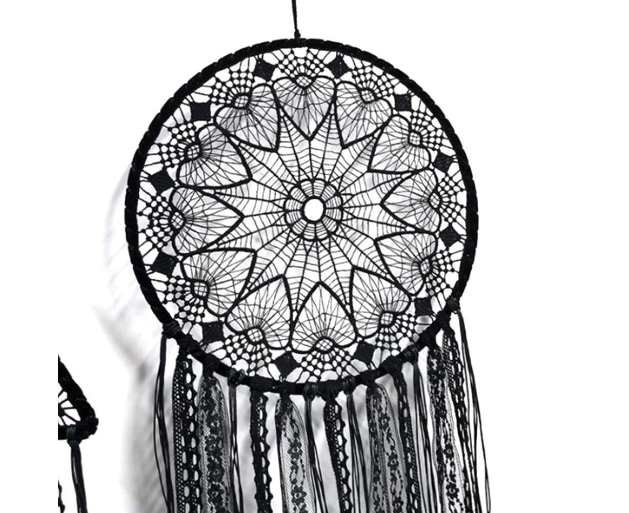 Hollow Round Moon Shape Tassel Dream Catcher Hanging Pendant Home Bedroom Decor- B V1263-JX-606