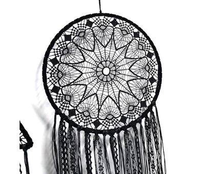 Hollow Round Moon Shape Tassel Dream Catcher Hanging Pendant Home Bedroom Decor- B V1263-JX-606