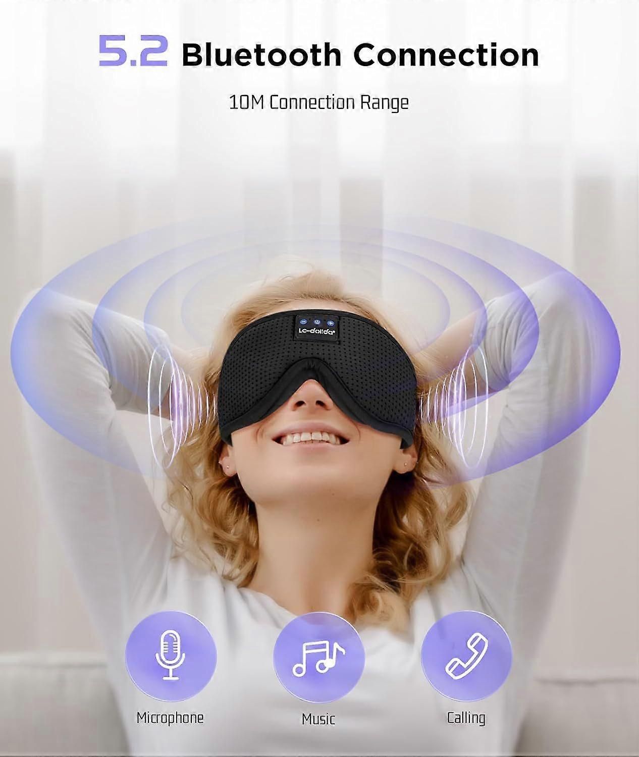 3D Sleep Mask with Bluetooth Headphones - Wireless 5.4, 13H Playtime, Light Blocking V1263-JX-6060
