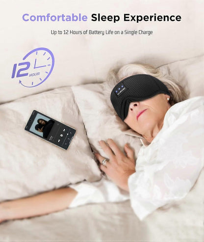 3D Sleep Mask with Bluetooth Headphones - Wireless 5.4, 13H Playtime, Light Blocking V1263-JX-6060