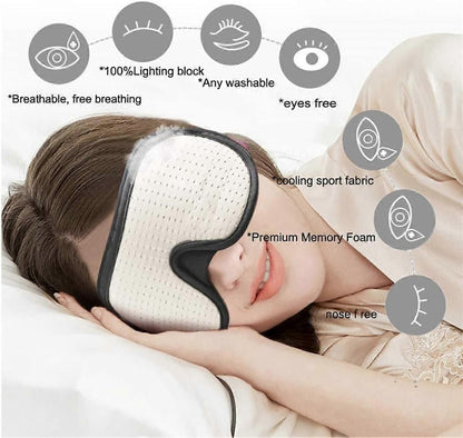 3D Light Blocking Sleep Mask - Padded, Sleep Aid, Memory Foam V1263-JX-6063