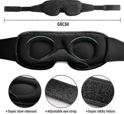 3D Light Blocking Sleep Mask - Padded, Sleep Aid, Memory Foam V1263-JX-6063