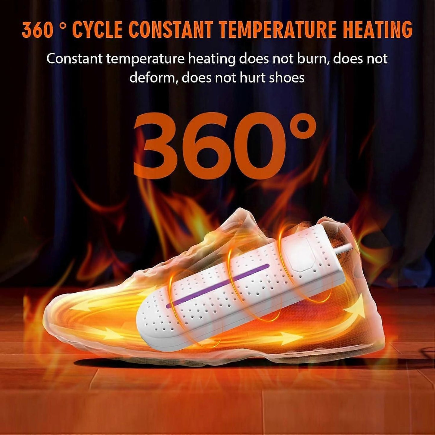 Portable 360 degrees Electric Shoe Dryer - Antibacterial, Deodorizing V1263-JX-6066