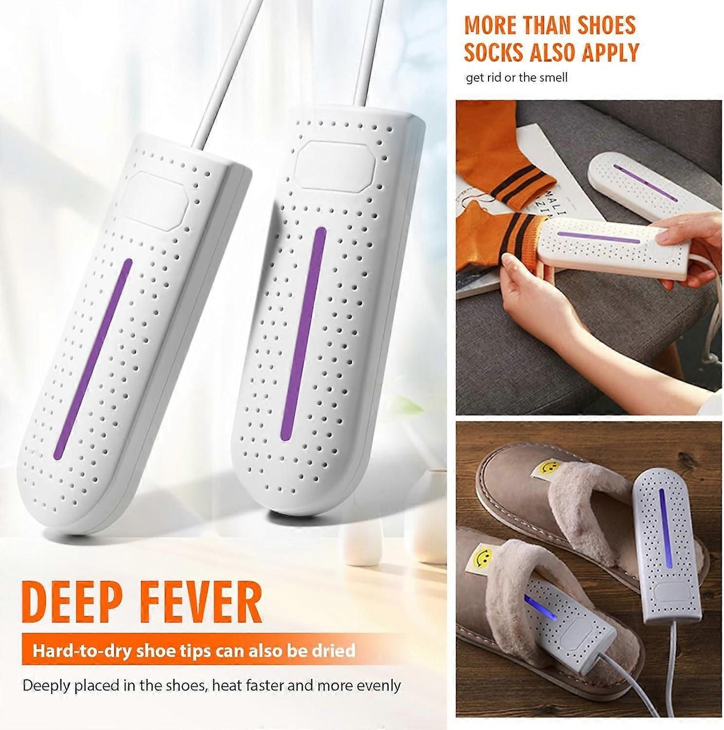 Portable 360 degrees Electric Shoe Dryer - Antibacterial, Deodorizing V1263-JX-6066