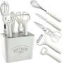 5-Piece Kitchen Gadget Set - Stainless Steel with Wooden Handles, Storage Box V1263-JX-6068