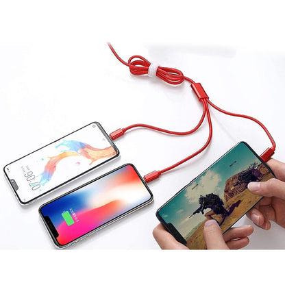 3-in-1 Multi USB Charger Cable for Micro USB Type C and Apple Devices V1263-JX-6100-2