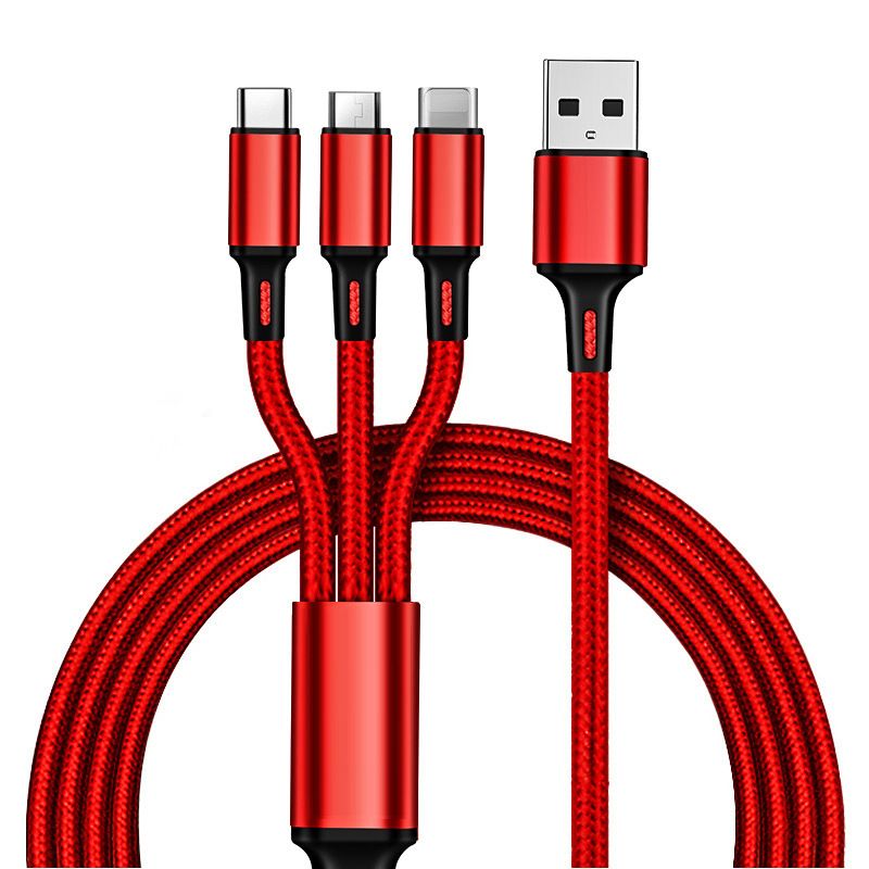 3-in-1 Multi USB Charger Cable for Micro USB Type C and Apple Devices V1263-JX-6100-4