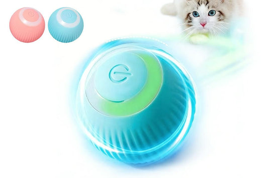 2PCS Interactive Smart Cat Toy Automatic Rolling Cat Ball Self-Moving Kitten Toys V1263-JX-6101