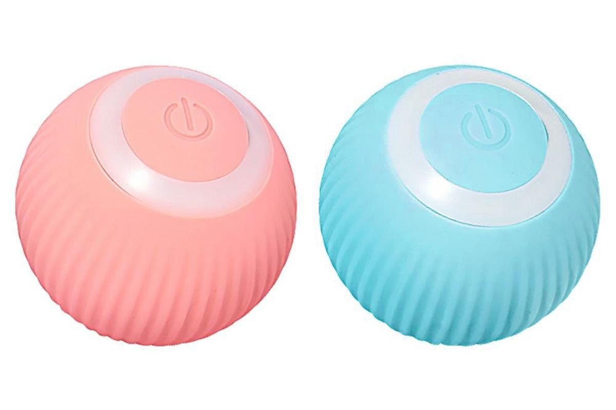 2PCS Interactive Smart Cat Toy Automatic Rolling Cat Ball Self-Moving Kitten Toys V1263-JX-6101