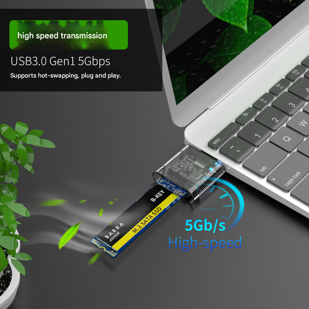 SSD Disk Box M2 To USB 3.0 SSD Adapter M2 SSD CASE SATA Chassis For V1263-JX-6105-1