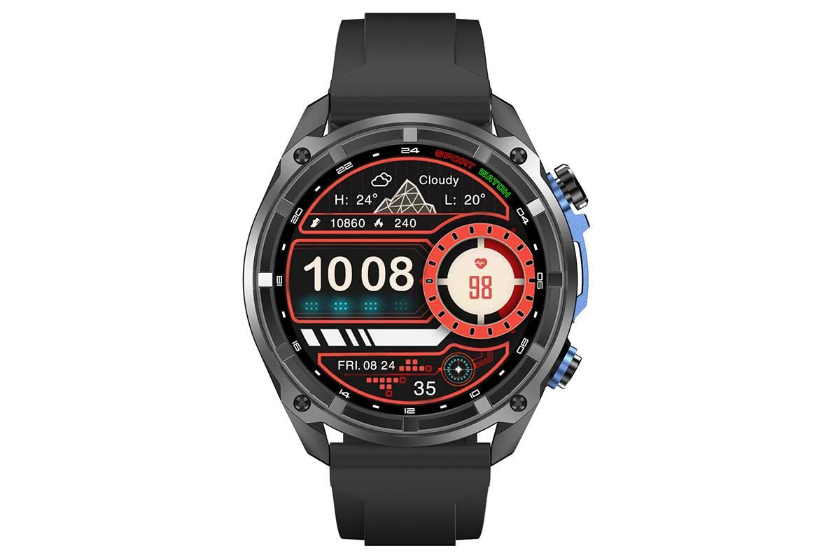 1.43 Inch Outdoor Smart Watch 100+ Sports Modes Bluetooth Call Flashlight 3ATM Waterproof V1263-JX-6109-1