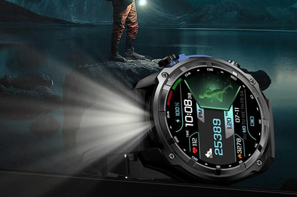 1.43 Inch Outdoor Smart Watch 100+ Sports Modes Bluetooth Call Flashlight 3ATM Waterproof V1263-JX-6109-1