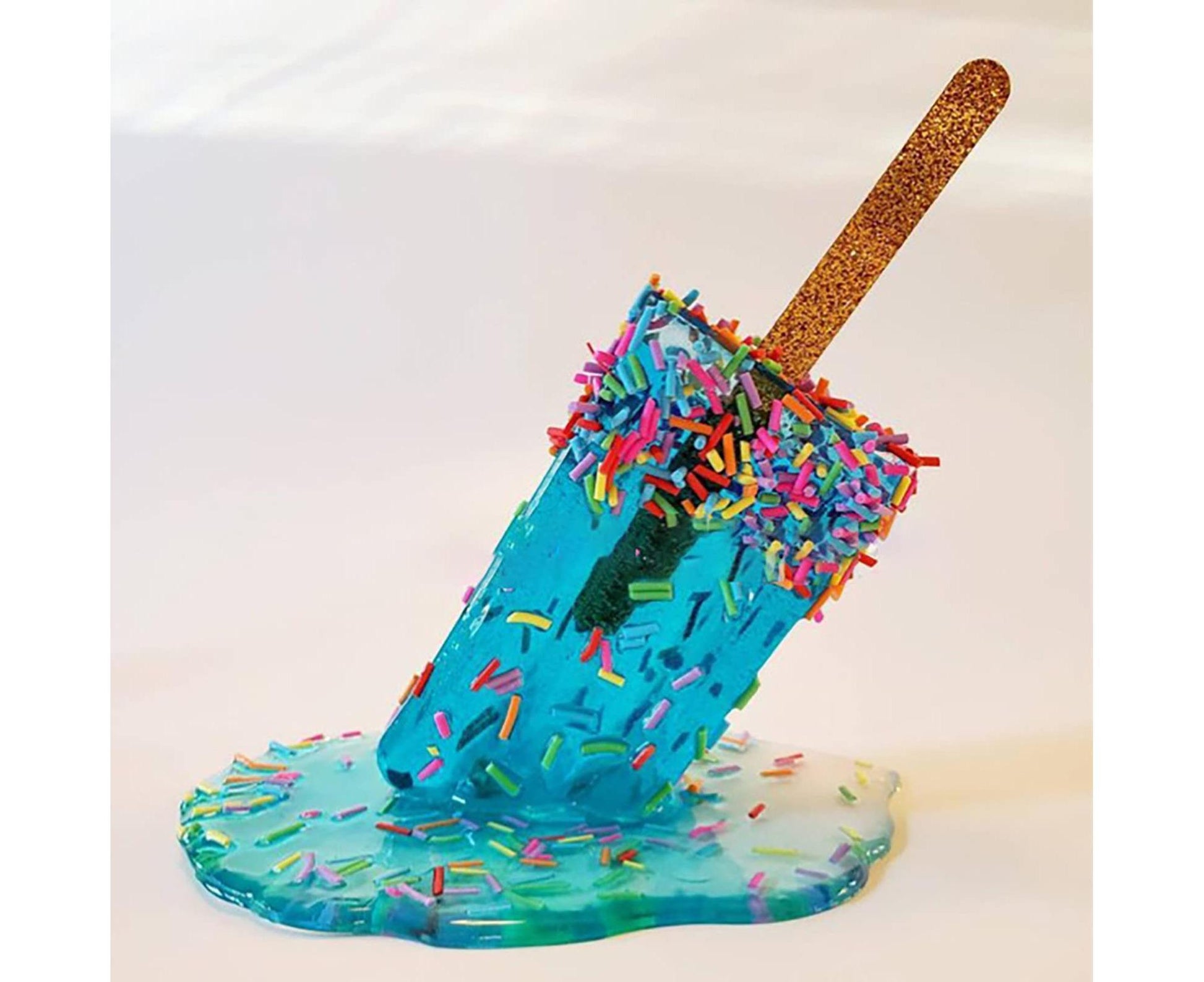 Melting Ice Resin Art Figurine-Blue V1263-JX-611