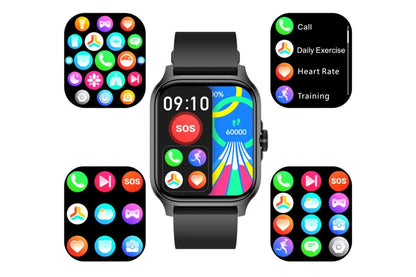 1.85inch HD Fitness Tracker Smart Watches for Men Women Compatible with Android iOS V1263-JX-6111-2