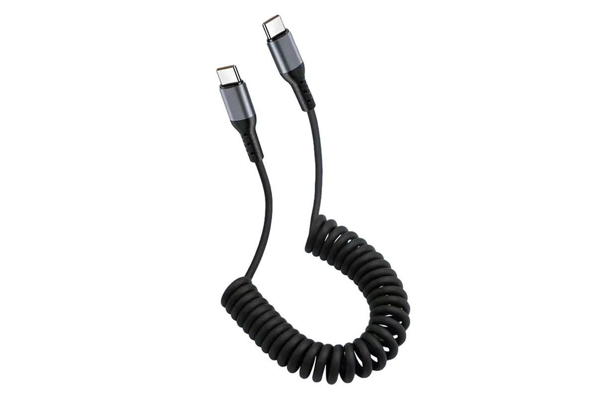 USB C To C Cable Car Coiled Type C Charging Cable For iPhone Samsung V1263-JX-6112