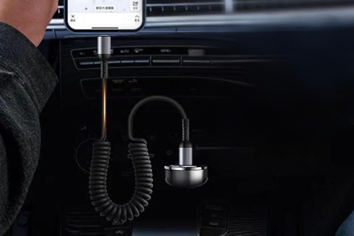 USB C To C Cable Car Coiled Type C Charging Cable For iPhone Samsung V1263-JX-6112