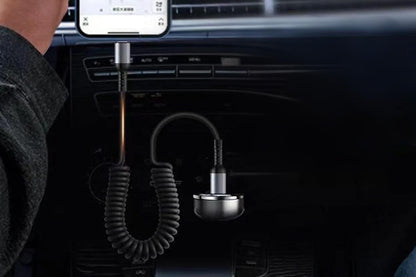 USB C To C Cable Car Coiled Type C Charging Cable For iPhone Samsung V1263-JX-6112